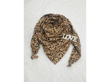 XXL Tuch Musselin leo ocker